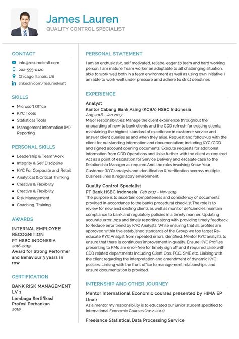 quality control specialist resume